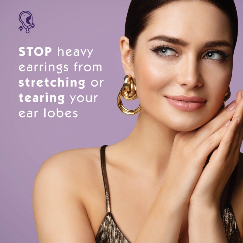 Lobe Miracle- Clear Earring Support Patches - Earring Backs For Droopy Ears - Ear Care Products for Torn or Stretched Ear Lobes (60 Patches) - Image 2
